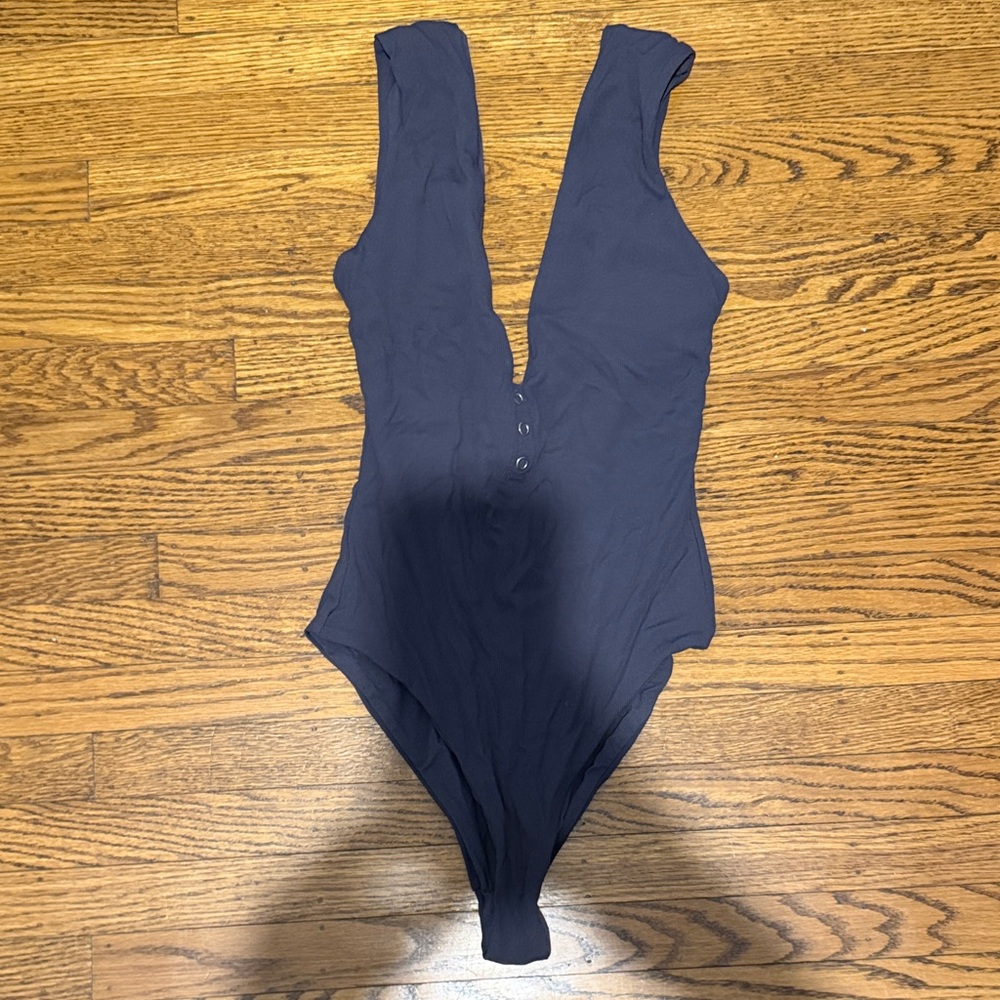 Zara Navy One Piece Swimsuit